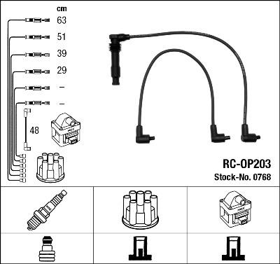 NGK 0768 - Ignition Cable Kit www.parts5.com