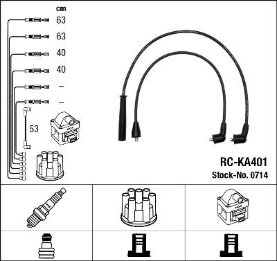 NGK 0714 - Ignition Cable Kit www.parts5.com