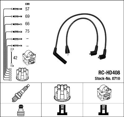 NGK 0710 - Ignition Cable Kit www.parts5.com