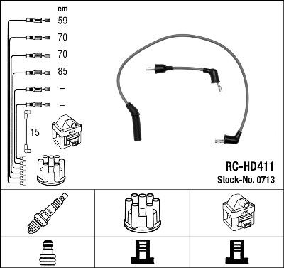 NGK 0713 - Ignition Cable Kit www.parts5.com