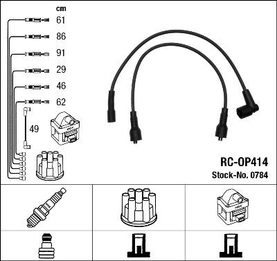 NGK 0784 - Ignition Cable Kit www.parts5.com