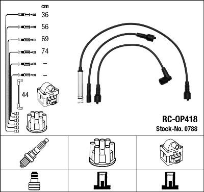 NGK 0788 - Ignition Cable Kit www.parts5.com