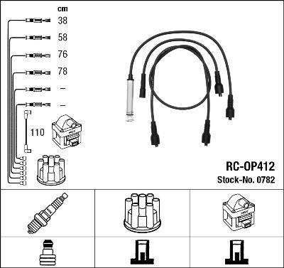 NGK 0782 - Ignition Cable Kit www.parts5.com