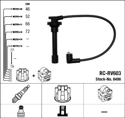 NGK 8496 - Ignition Cable Kit www.parts5.com
