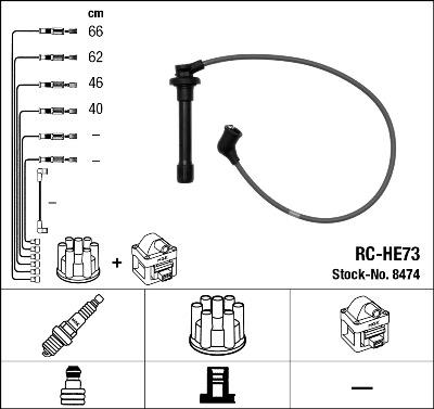 NGK 8474 - Ignition Cable Kit www.parts5.com