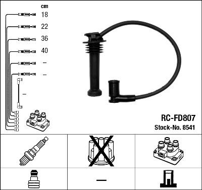 NGK 8541 - Ignition Cable Kit www.parts5.com