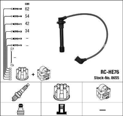 NGK 8655 - Ignition Cable Kit www.parts5.com