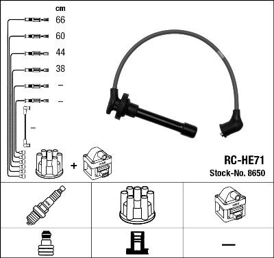 NGK 8650 - Ignition Cable Kit www.parts5.com