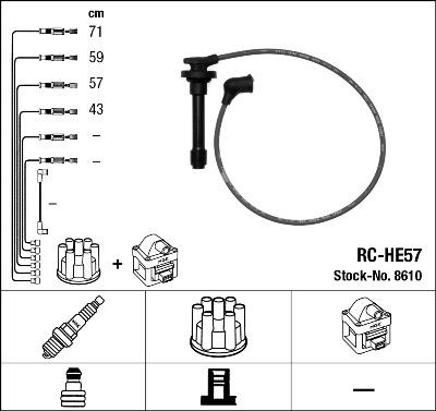 NGK 8610 - Ignition Cable Kit www.parts5.com