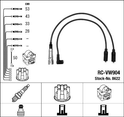 NGK 8622 - Ignition Cable Kit www.parts5.com
