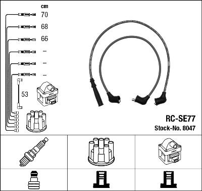 NGK 8047 - Ignition Cable Kit www.parts5.com