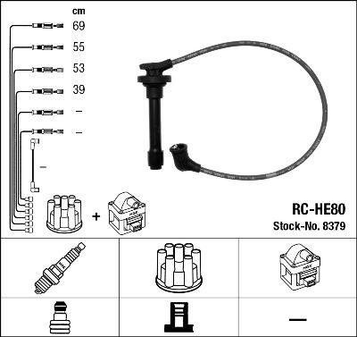 NGK 8379 - Ignition Cable Kit www.parts5.com