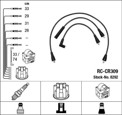 NGK 8292 - Ignition Cable Kit www.parts5.com