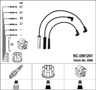 NGK 2996 - Ignition Cable Kit www.parts5.com