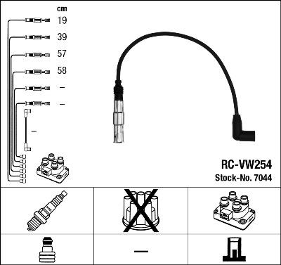 NGK 7044 - Ignition Cable Kit www.parts5.com