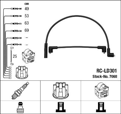 NGK 7068 - Ignition Cable Kit www.parts5.com