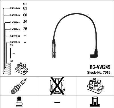 NGK 7015 - Комплект проводов зажигания www.parts5.com