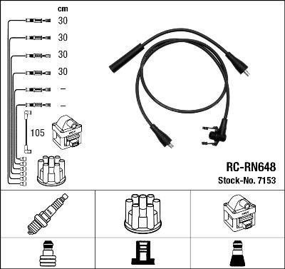 NGK 7153 - Ignition Cable Kit www.parts5.com