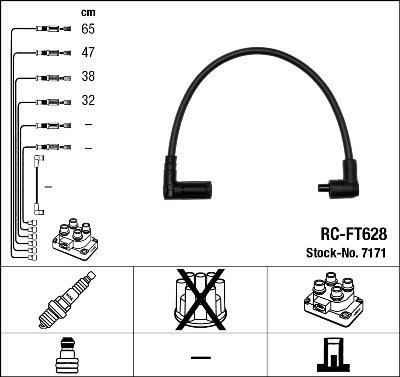 NGK 7171 - Ignition Cable Kit www.parts5.com