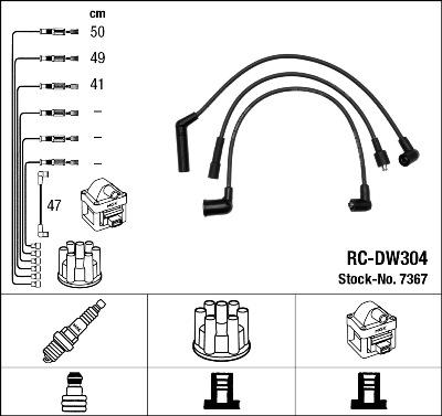 NGK 7367 - Ignition Cable Kit www.parts5.com