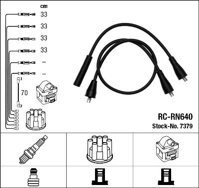 NGK 7379 - Ignition Cable Kit www.parts5.com