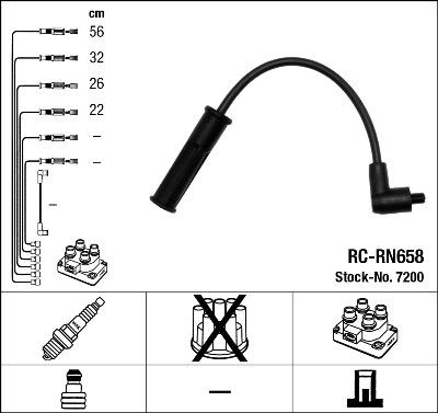 NGK 7200 - Ignition Cable Kit www.parts5.com