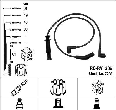 NGK 7708 - Ignition Cable Kit www.parts5.com