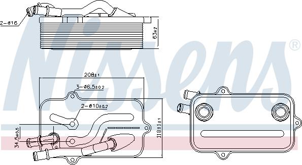 Nissens 90782 - Oil Cooler, automatic transmission www.parts5.com
