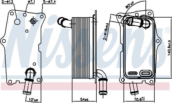 Nissens 91104 - Oil Cooler, automatic transmission www.parts5.com
