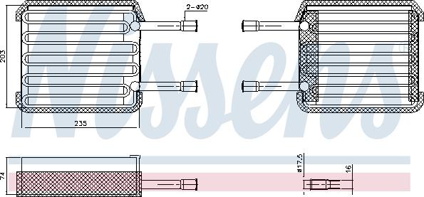 Nissens 92017 - Evaporator, air conditioning www.parts5.com