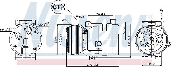 Nissens 89435 - Compressor, air conditioning www.parts5.com