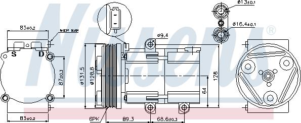 Nissens 89068 - Compressor, air conditioning www.parts5.com