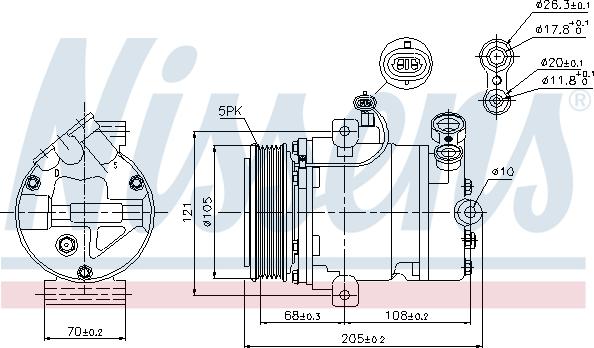 Nissens 89024 - Compressor, air conditioning www.parts5.com