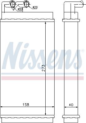 Nissens 70230 - Heat Exchanger, interior heating www.parts5.com