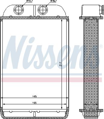 Nissens 70232 - Heat Exchanger, interior heating www.parts5.com
