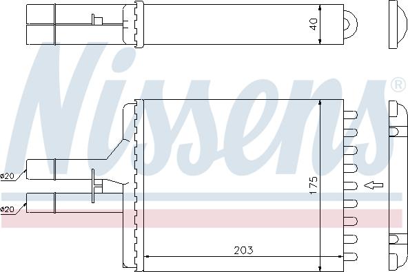 Nissens 72656 - Heat Exchanger, interior heating www.parts5.com