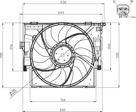 NRF 47956 - Fan, radiator www.parts5.com