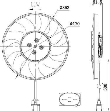NRF 47931 - Fan, radiator www.parts5.com