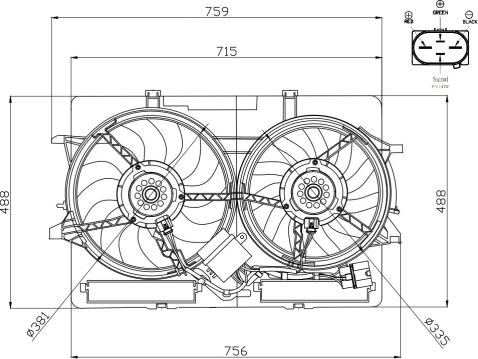 NRF 47938 - Fan, radiator www.parts5.com