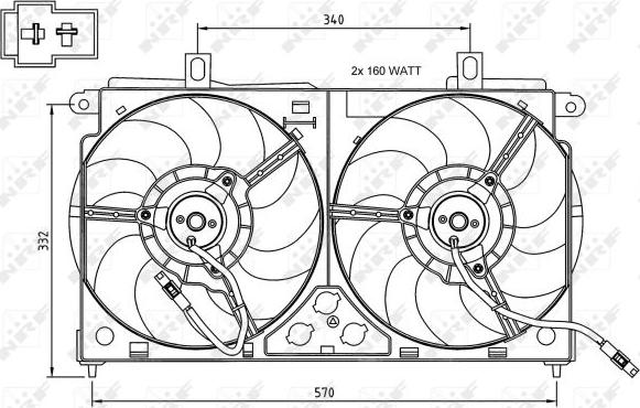 NRF 47048 - Fan, radiator www.parts5.com