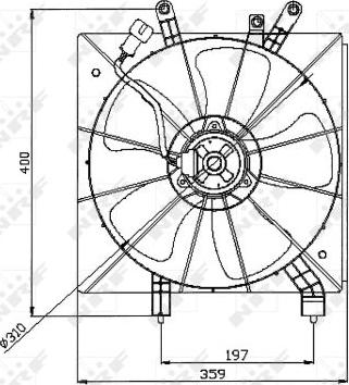 NRF 47043 - Fan, radiator www.parts5.com