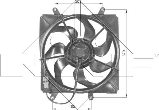 NRF 47054 - Fan, radiator www.parts5.com