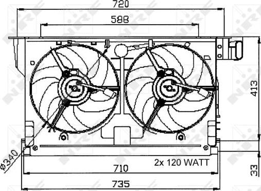 NRF 47051 - Fan, radiator www.parts5.com