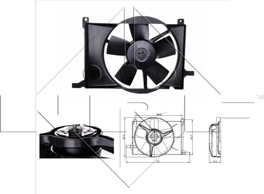 NRF 47009 - Ventilátor chladenia motora www.parts5.com