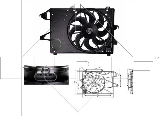 NRF 47004 - Ventilator, hlađenje motora www.parts5.com