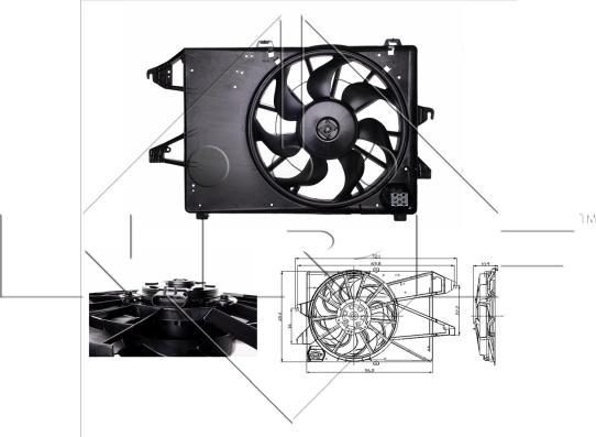 NRF 47005 - Ventilator, hlađenje motora www.parts5.com