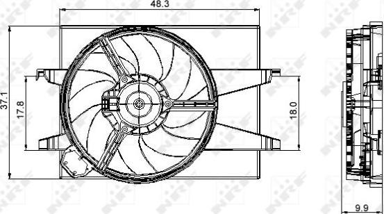 NRF 47006 - Fan, radiator www.parts5.com