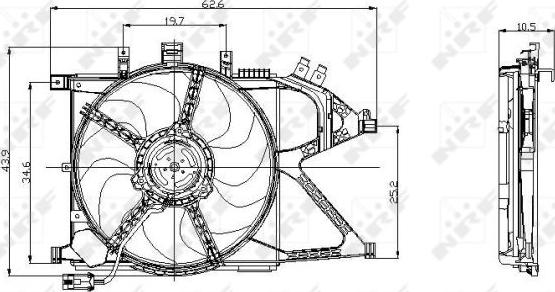 NRF 47012 - Fan, radiator www.parts5.com
