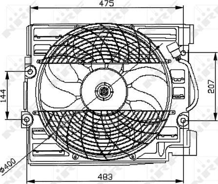 NRF 47029 - Fan, radiator www.parts5.com