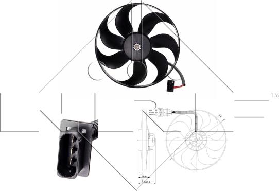 NRF 47204 - Fan, radiator www.parts5.com